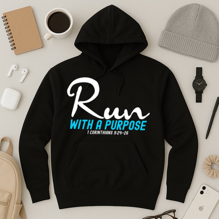 1 Corinthians 924 26 Run With A Purpose Hoodie