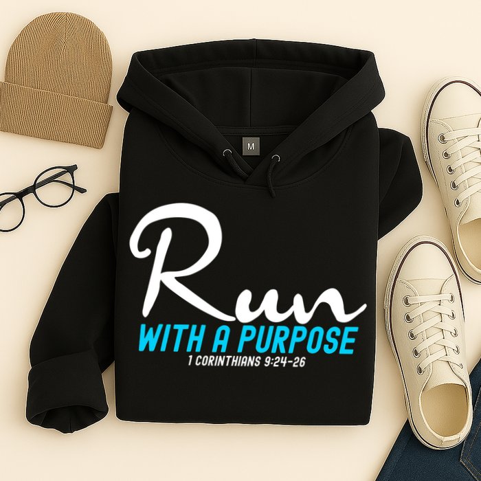 1 Corinthians 924 26 Run With A Purpose Hoodie