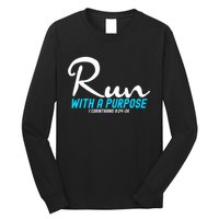 1 Corinthians 924 26 Run With A Purpose Long Sleeve Shirt