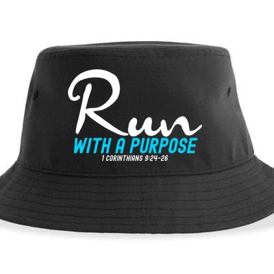 1 Corinthians 924 26 Run With A Purpose Sustainable Bucket Hat