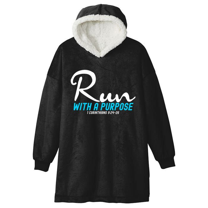 1 Corinthians 924 26 Run With A Purpose Hooded Wearable Blanket