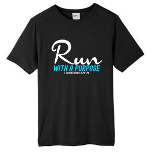 1 Corinthians 924 26 Run With A Purpose Tall Fusion ChromaSoft Performance T-Shirt