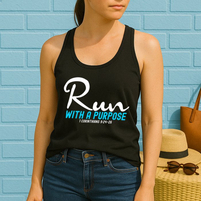 1 Corinthians 924 26 Run With A Purpose Womens Tank Top