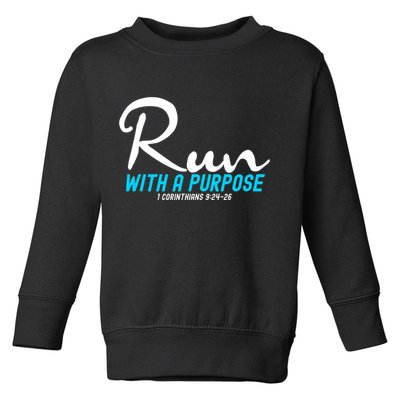 1 Corinthians 924 26 Run With A Purpose Toddler Sweatshirt