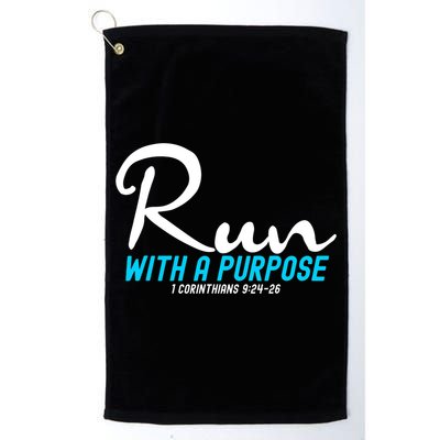 1 Corinthians 924 26 Run With A Purpose Golf Towel