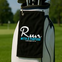 1 Corinthians 924 26 Run With A Purpose Golf Towel