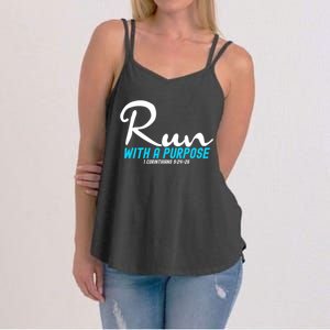 1 Corinthians 924 26 Run With A Purpose Women's Strappy Tank