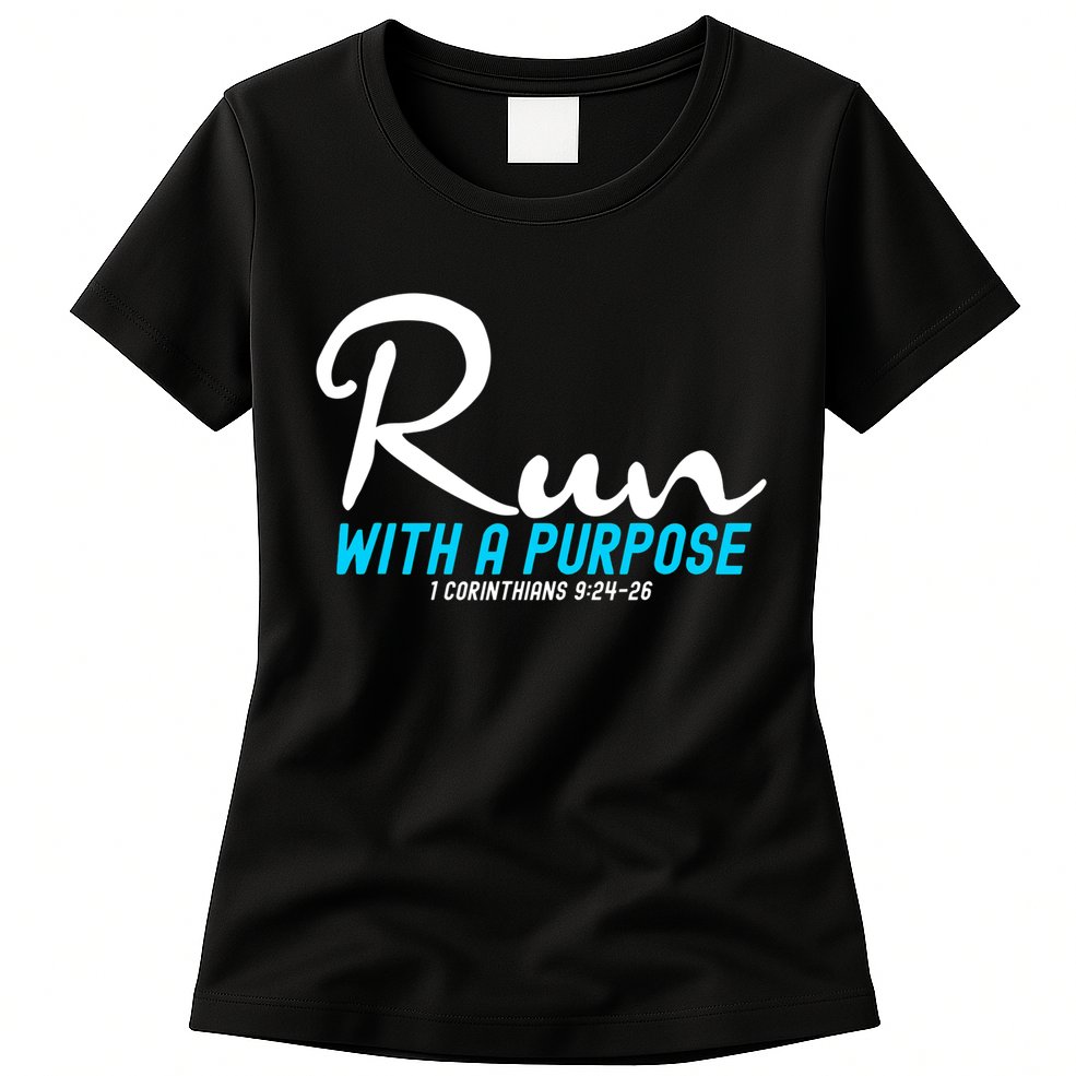 1 Corinthians 924 26 Run With A Purpose Womens T-Shirt