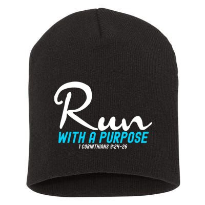 1 Corinthians 924 26 Run With A Purpose Short Acrylic Beanie