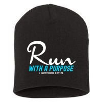 1 Corinthians 924 26 Run With A Purpose Short Acrylic Beanie