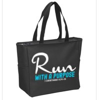 1 Corinthians 924 26 Run With A Purpose Zip Tote Bag