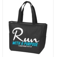 1 Corinthians 924 26 Run With A Purpose Zip Tote Bag
