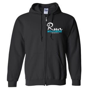 1 Corinthians 924 26 Run With A Purpose Full Zip Hoodie