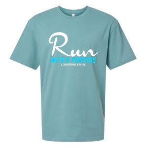 1 Corinthians 924 26 Run With A Purpose Sueded Cloud Jersey T-Shirt