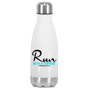 1 Corinthians 924 26 Run With A Purpose Stainless Steel Insulated Water Bottle