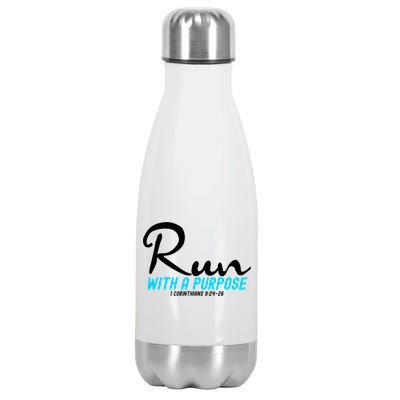 1 Corinthians 924 26 Run With A Purpose Stainless Steel Insulated Water Bottle