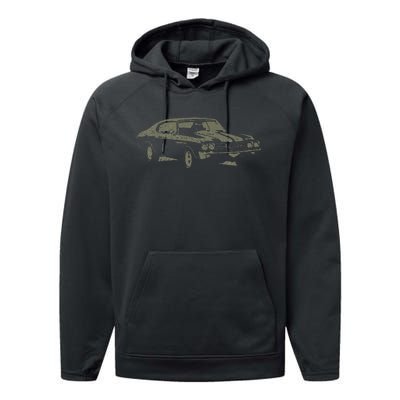 1970 Classic America Ss Muscle Car Performance Fleece Hoodie