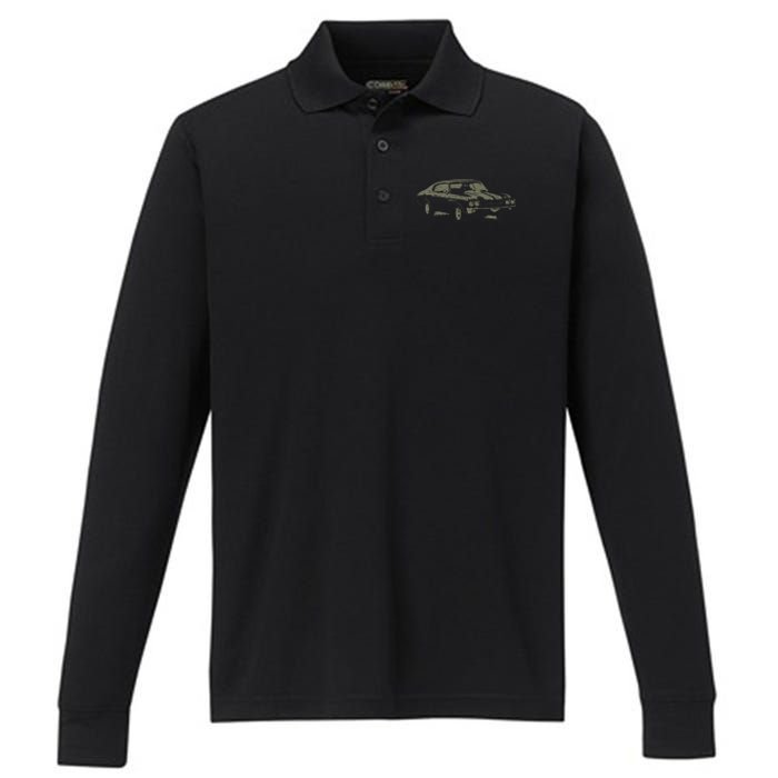 1970 Classic America Ss Muscle Car Performance Long Sleeve Polo