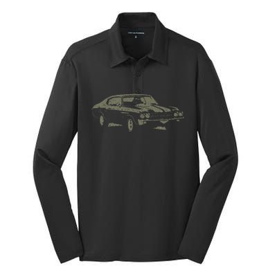 1970 Classic America Ss Muscle Car Silk Touch Performance Long Sleeve Polo