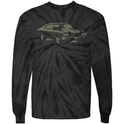 1970 Classic America Ss Muscle Car Tie-Dye Long Sleeve Shirt