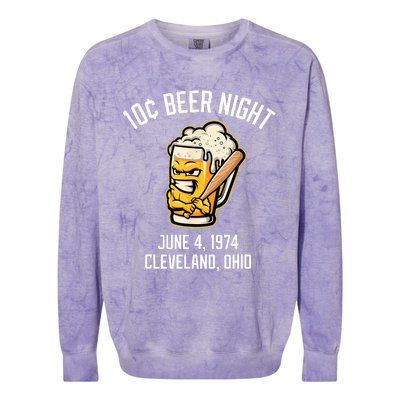 10 Cents Beer Night June 4 1974 Cleveland Ohio Fan Brawl Colorblast Crewneck Sweatshirt