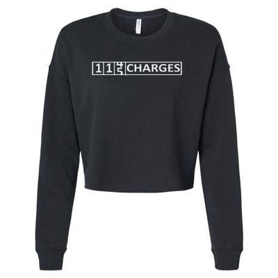 115 Charges Banner Cropped Pullover Crew