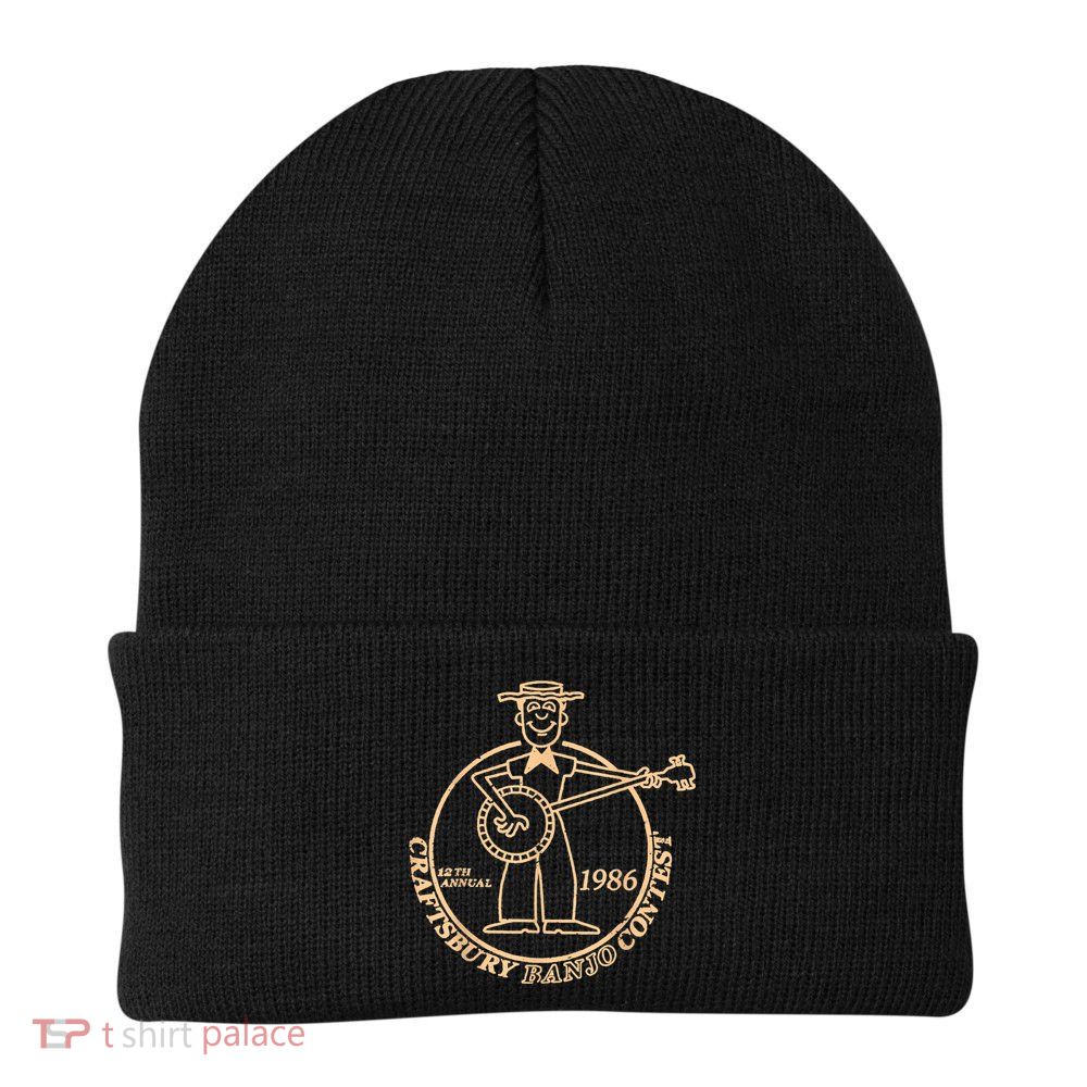 1984 Craftsbury Banjo Contest Knit Cap Winter Beanie