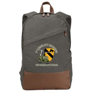 1st Cavalry Division Vietnam Veteran Uh1 Gunship Veteran Day Gift Cotton Canvas Backpack