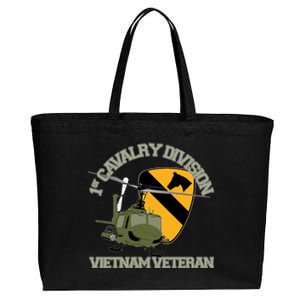 1st Cavalry Division Vietnam Veteran Uh1 Gunship Veteran Day Gift Cotton Canvas Jumbo Tote