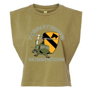 1st Cavalry Division Vietnam Veteran Uh1 Gunship Veteran Day Gift Garment-Dyed Women's Muscle Tee