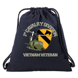 1st Cavalry Division Vietnam Veteran Uh1 Gunship Veteran Day Gift Drawstring Bag