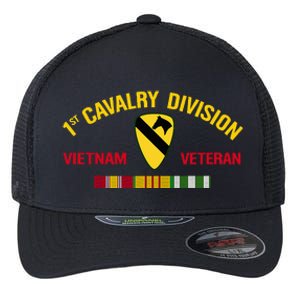 1st Cavalry Division Vietnam Veteran 1st Air Cav In Vietnam Flexfit Unipanel Trucker Cap