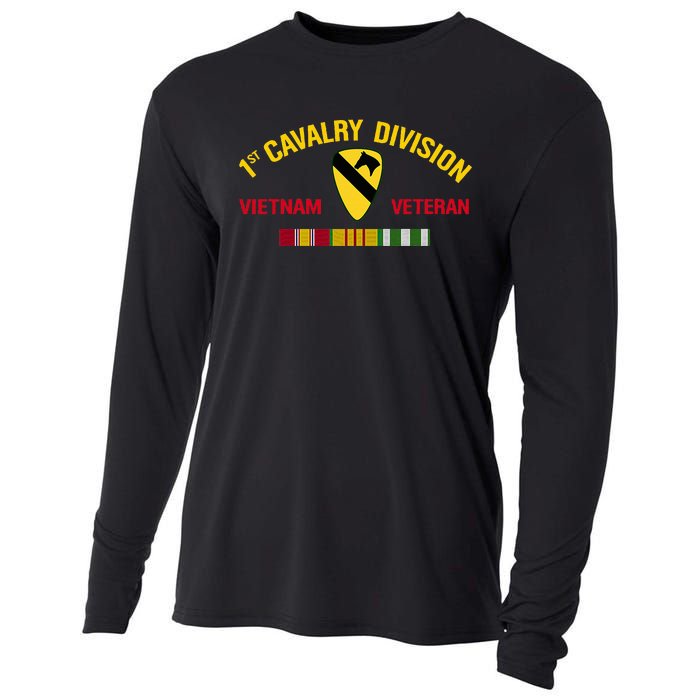 1st Cavalry Division Vietnam Veteran 1st Air Cav In Vietnam Cooling Performance Long Sleeve Crew