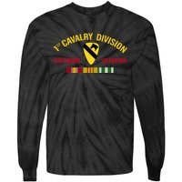 1st Cavalry Division Vietnam Veteran 1st Air Cav In Vietnam Tie-Dye Long Sleeve Shirt