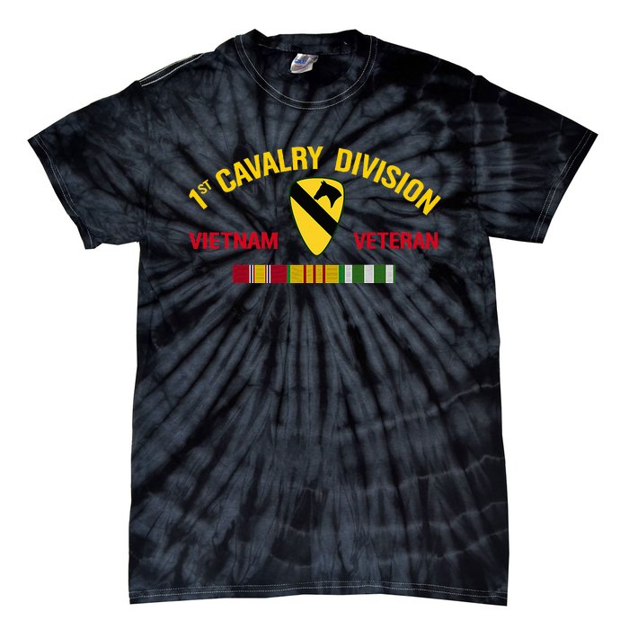 1st Cavalry Division Vietnam Veteran 1st Air Cav In Vietnam Tie-Dye T-Shirt