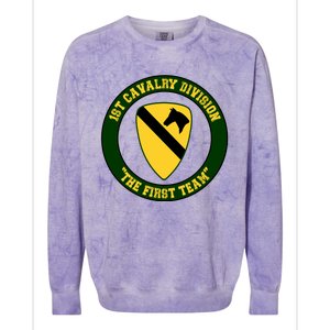 1st Cavalry Division Veteran Always A Soldier Military Xmas Colorblast Crewneck Sweatshirt