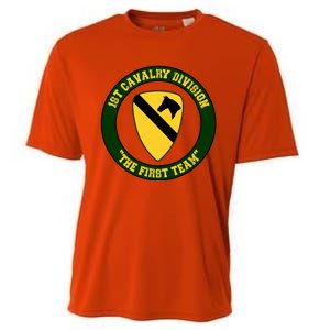 1st Cavalry Division Veteran Always A Soldier Military Xmas Cooling Performance Crew T-Shirt