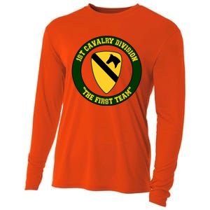 1st Cavalry Division Veteran Always A Soldier Military Xmas Cooling Performance Long Sleeve Crew