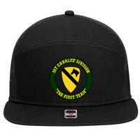 1st Cavalry Division Veteran Always A Soldier Military Xmas 7 Panel Mesh Trucker Snapback Hat