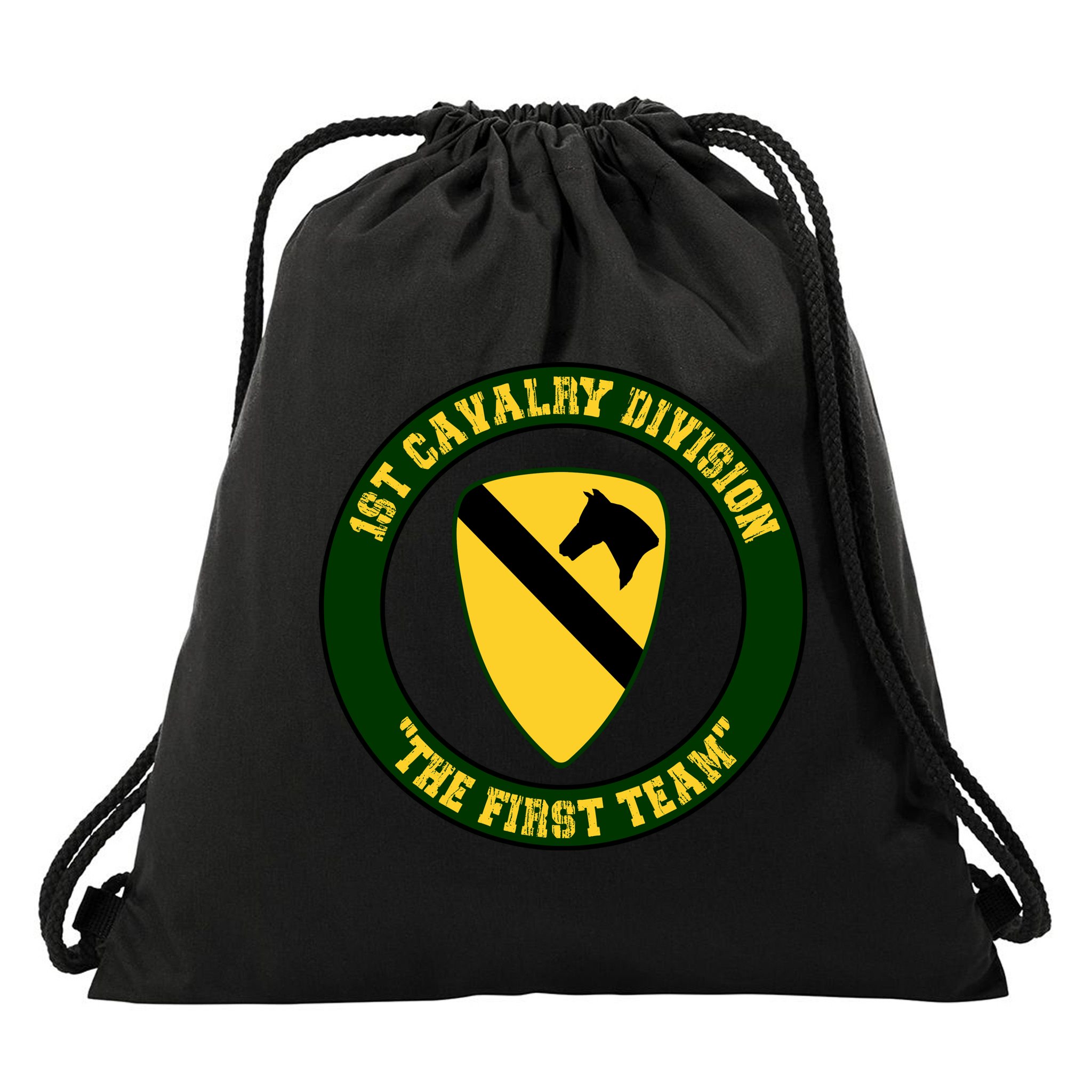 1st Cavalry Division Veteran Always A Soldier Military Xmas Drawstring Bag