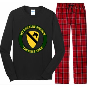 1st Cavalry Division Veteran Always A Soldier Military Xmas Long Sleeve Pajama Set