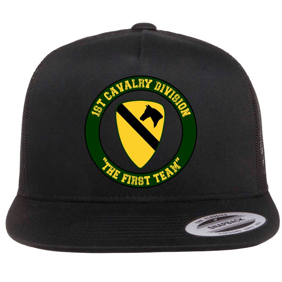 1st Cavalry Division Veteran Always A Soldier Military Xmas Flat Bill Trucker Hat