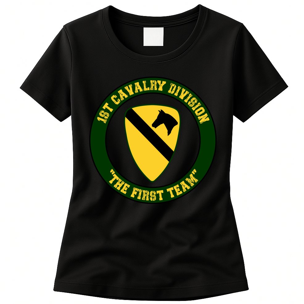 1st Cavalry Division Veteran Always A Soldier Military Xmas Womens T-Shirt