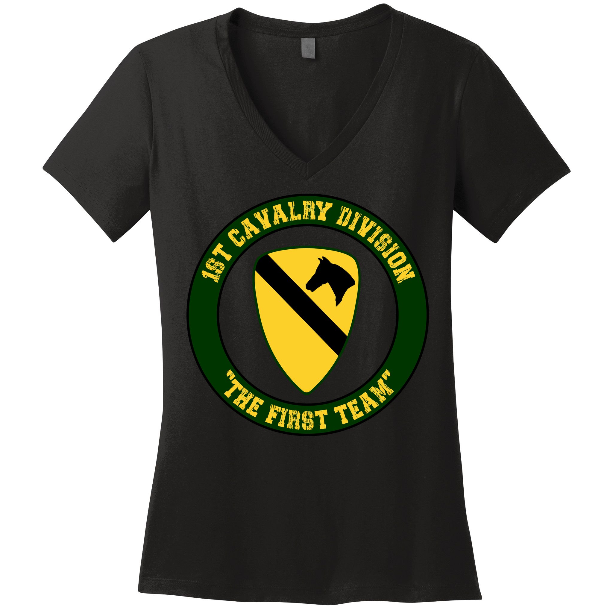 1st Cavalry Division Veteran Always A Soldier Military Xmas Women's V-Neck T-Shirt