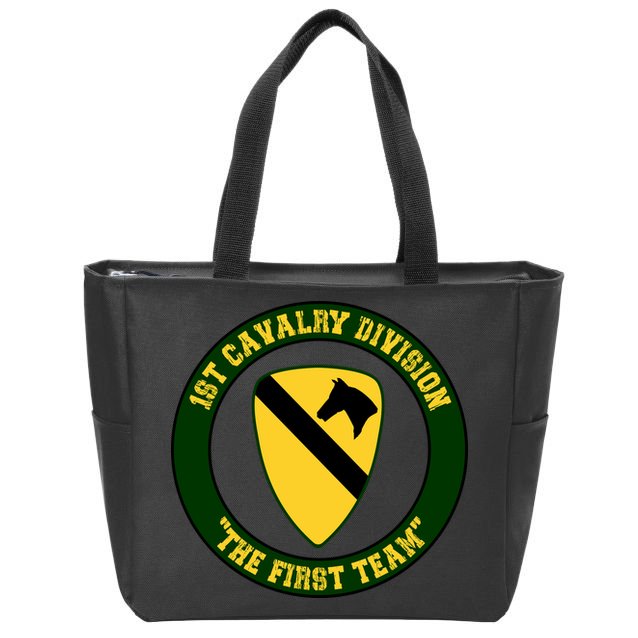 1st Cavalry Division Veteran Always A Soldier Military Xmas Zip Tote Bag