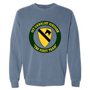 1st Cavalry Division Veteran Always A Soldier Military Xmas Garment-Dyed Sweatshirt