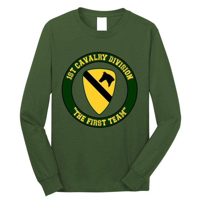 1st Cavalry Division Veteran Always A Soldier Military Xmas Long Sleeve Shirt