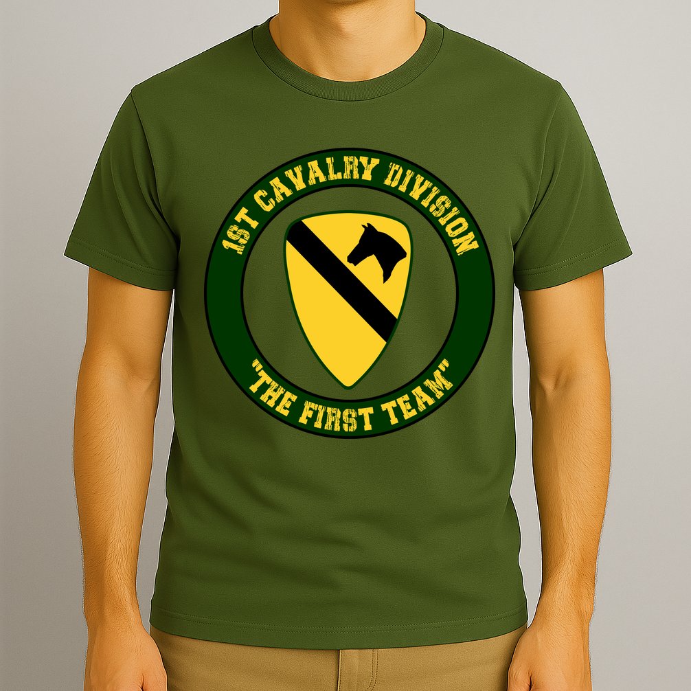 1st Cavalry Division Veteran Always A Soldier Military Xmas T-Shirt