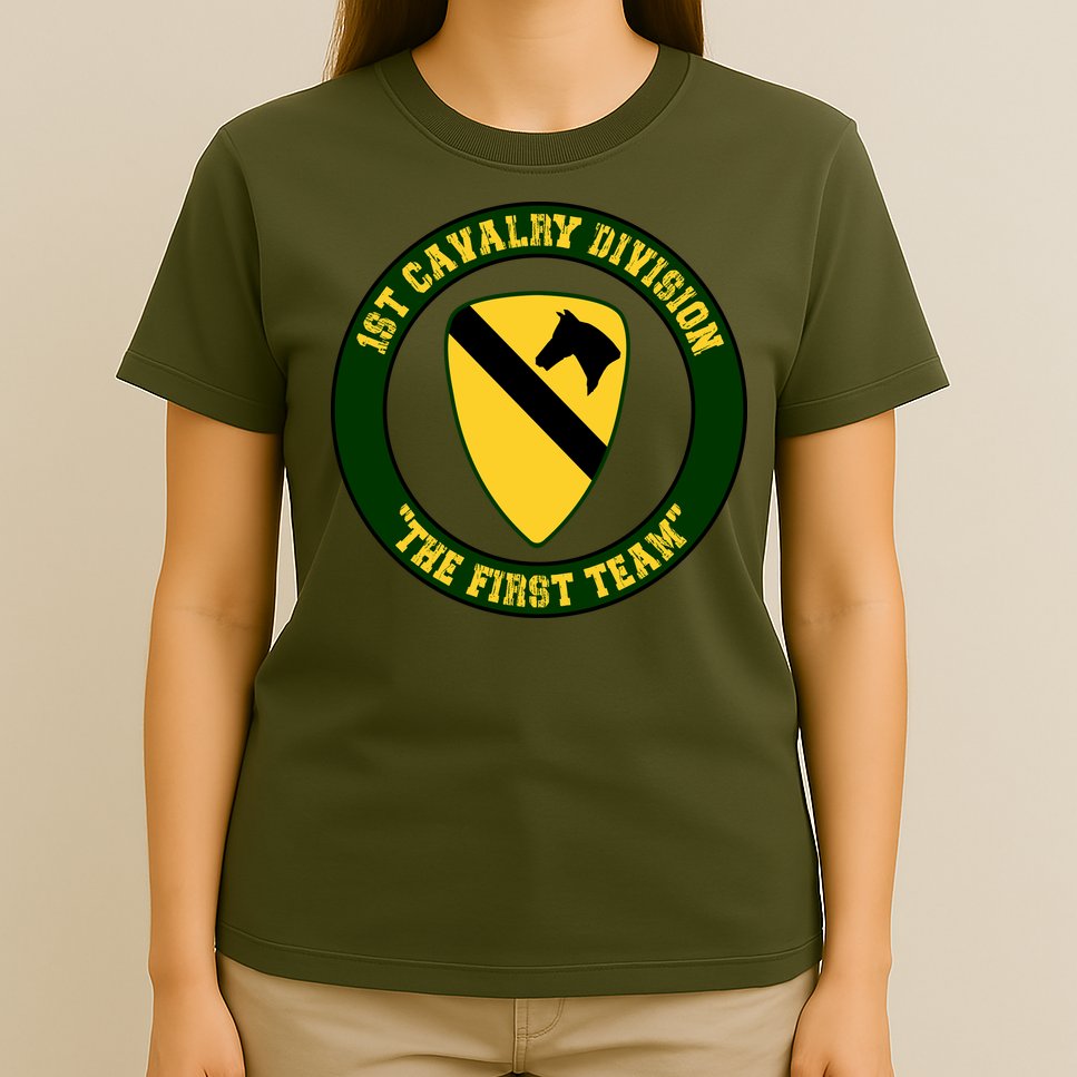 1st Cavalry Division Veteran Always A Soldier Military Xmas T-Shirt