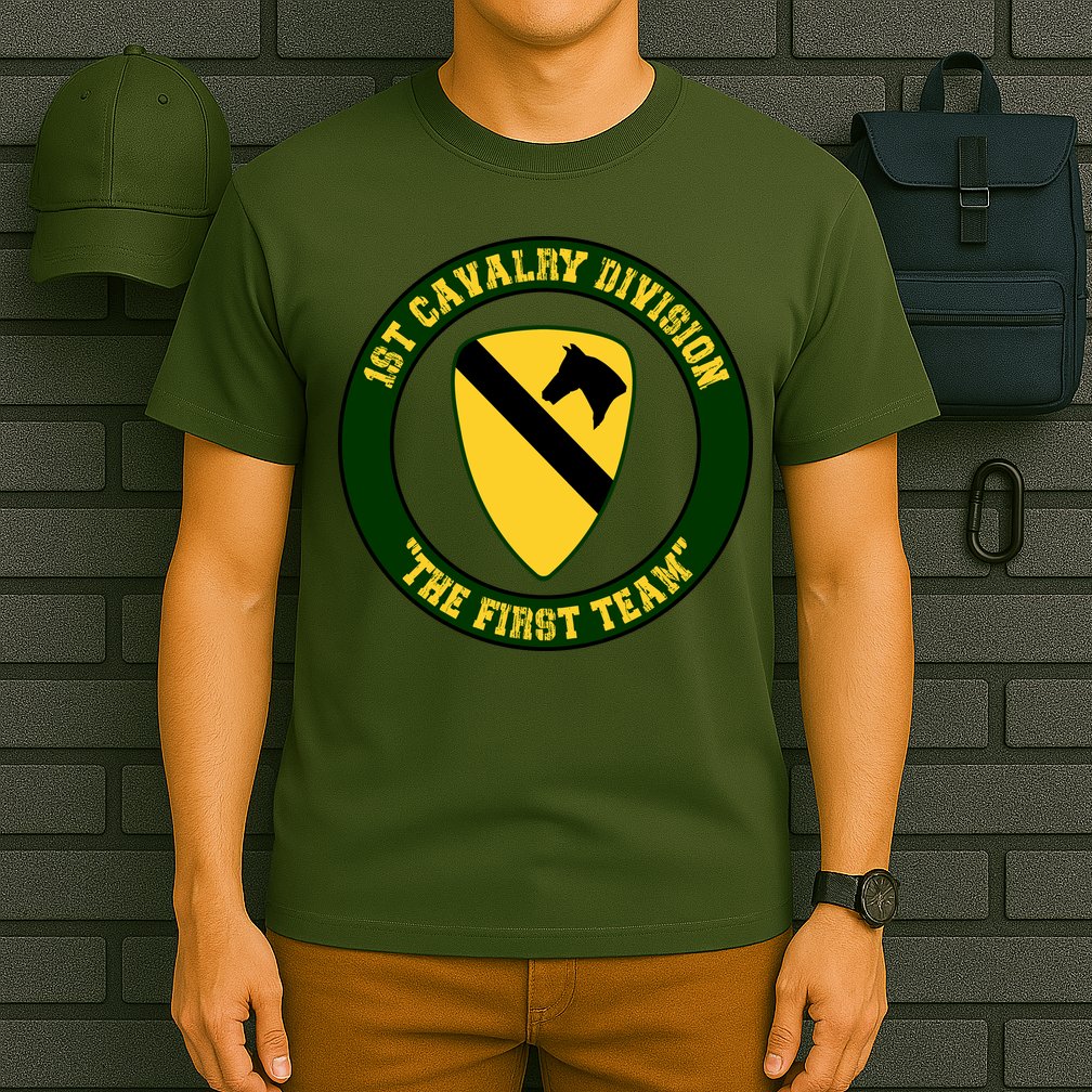 1st Cavalry Division Veteran Always A Soldier Military Xmas T-Shirt